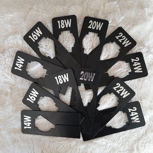 Black Closet Size Dividers ~ Plus Size